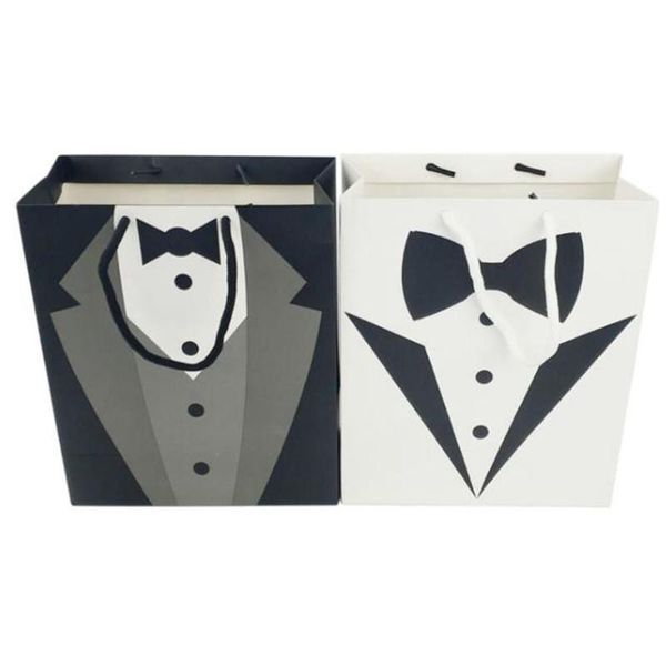 gift wrap fashion novel wedding party tuxedo paper bags with handles carry handbags shopping for bridegroom gentlemen 10
gift wrap fashion novel wedding party tuxedo paper bags with handles carry handbags shopping for bridegroom gentlemen 10