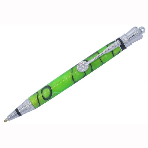badminton lovers twist pen kits rz-bp309# ballpoint pens, Blue;orange