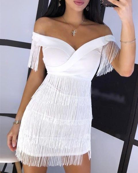 casual dresses 2021 women's one-shoulder stitching fringed tight skirt waist tube dress ladies fashion solid color, Black;gray
casual dresses 2021 women's one-shoulder stitching fringed tight skirt waist tube dress ladies fashion solid color, Black;gray