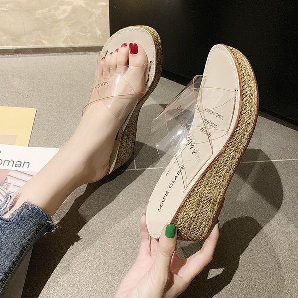pu casual wedge shoes women slippers outside ctystal new 2021 summer slippers for women shoes ladies low heel transparent, Black
pu casual wedge shoes women slippers outside ctystal new 2021 summer slippers for women shoes ladies low heel transparent, Black