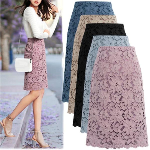 elegant women solid color floral lace zipper bodycon knee-length skirt for skirts high waist 2021, Black
elegant women solid color floral lace zipper bodycon knee-length skirt for skirts high waist 2021, Black