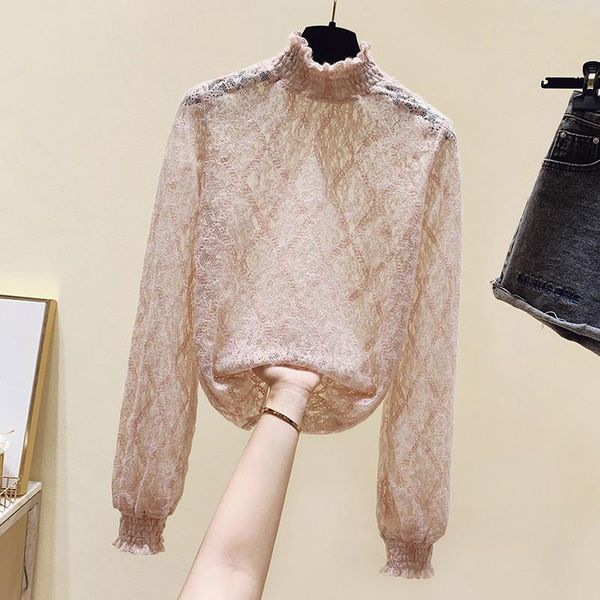 women's blouses & shirts long sleeve blouse women blusas mujer de moda 2021 turtleneck hollow out lace shirt clothing blusa e94, White
women's blouses & shirts long sleeve blouse women blusas mujer de moda 2021 turtleneck hollow out lace shirt clothing blusa e94, White