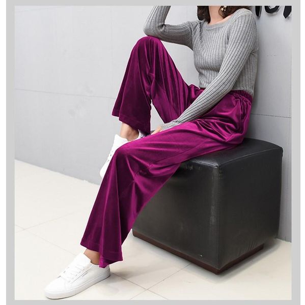 women's pants & capris casual wide leg women autumn winter velvet high waist elastic long elegant solid trousers, Black;white
women's pants & capris casual wide leg women autumn winter velvet high waist elastic long elegant solid trousers, Black;white