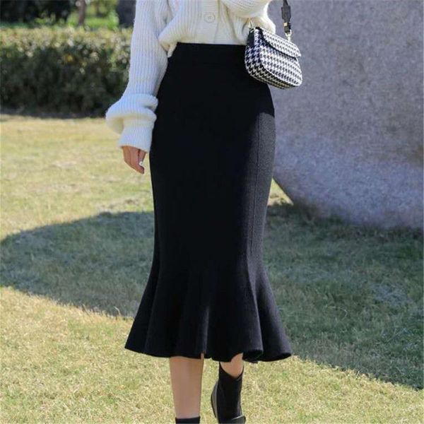skirts women's knitted half-length skirt for fall/winter mid-length fishtail with hips and hips, thin black
skirts women's knitted half-length skirt for fall/winter mid-length fishtail with hips and hips, thin black
