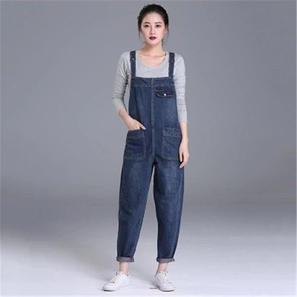 women's jumpsuits & rompers plus size 6xl2021 korea style loose denim jumpsuit womens spring summer strap pocket overalls long pants je, Black;white
women's jumpsuits & rompers plus size 6xl2021 korea style loose denim jumpsuit womens spring summer strap pocket overalls long pants je, Black;white