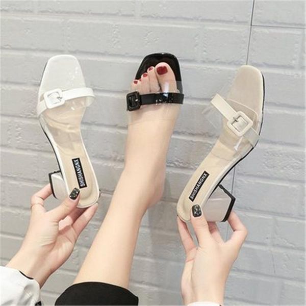 slippers summer shoes fashion square head party women pvc transparent slip on heel ladies slides female high heels 34-43, Black
slippers summer shoes fashion square head party women pvc transparent slip on heel ladies slides female high heels 34-43, Black