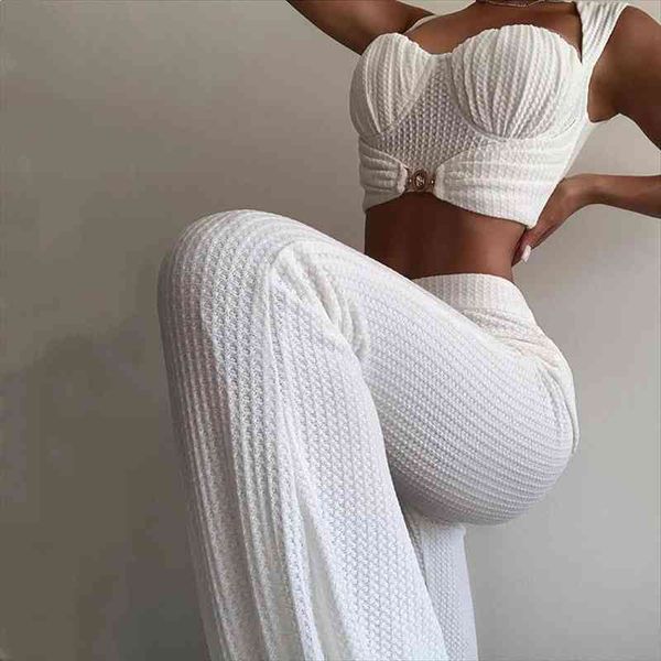 knitted tracksuit ruched two womens pants piece set flare crop white sets summer ladies suits
knitted tracksuit ruched two womens pants piece set flare crop white sets summer ladies suits