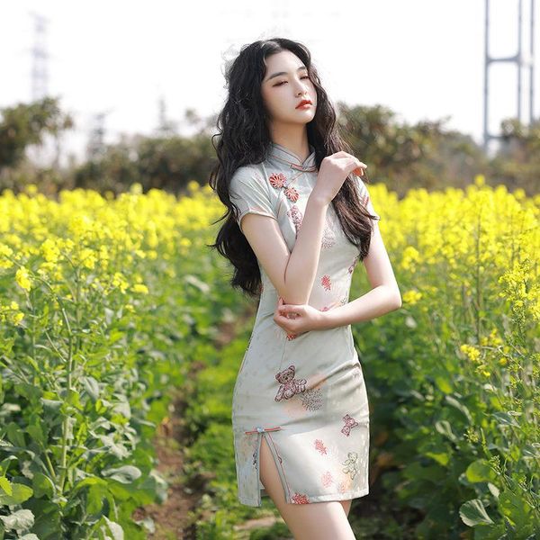 ethnic clothing summer cheongsam young girl retro chinese style improved daily elegant qipao women party dresses, Red
ethnic clothing summer cheongsam young girl retro chinese style improved daily elegant qipao women party dresses, Red