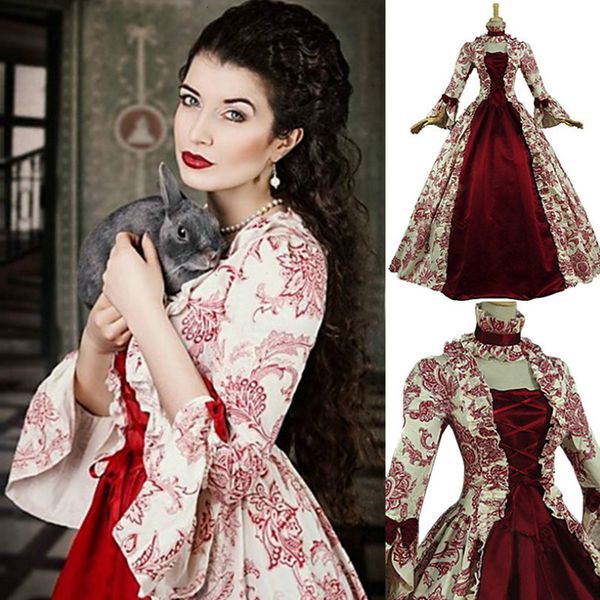 medieval renaissance gown robe princess dress women cosplay vintage evening gown lace long party halloween costume, Red
medieval renaissance gown robe princess dress women cosplay vintage evening gown lace long party halloween costume, Red