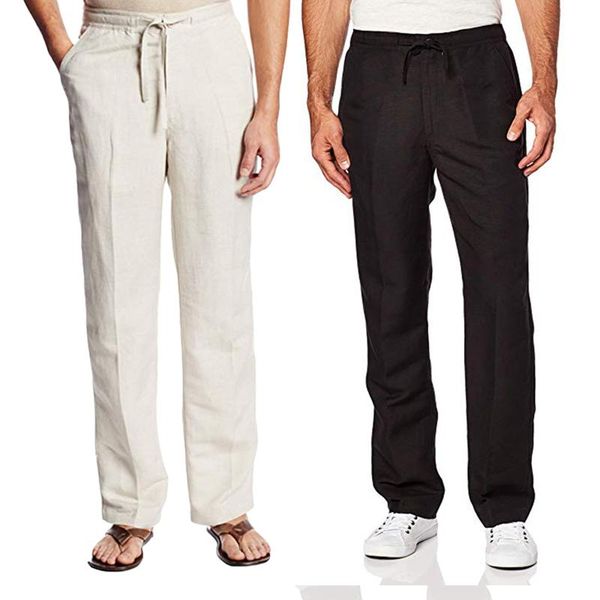 men's pants style cotton trousers personality solid color drawstring straight with pocket casual men sweatpants plus size, Black
men's pants style cotton trousers personality solid color drawstring straight with pocket casual men sweatpants plus size, Black