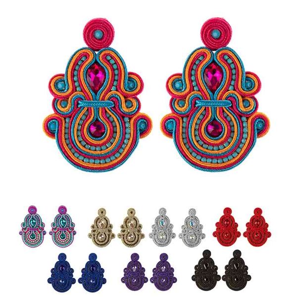 kpacota ethnic boho long big earrings exaggeration fashion jewelry colourful soutache handmade pendant earring for women gift 210625, Silver
kpacota ethnic boho long big earrings exaggeration fashion jewelry colourful soutache handmade pendant earring for women gift 210625, Silver