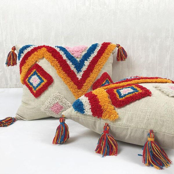 boho style cushion cover pillow case wool handmade with tassels for sofa seat simple home decorative linen gold thread 30x50cm cushion/decor
boho style cushion cover pillow case wool handmade with tassels for sofa seat simple home decorative linen gold thread 30x50cm cushion/decor