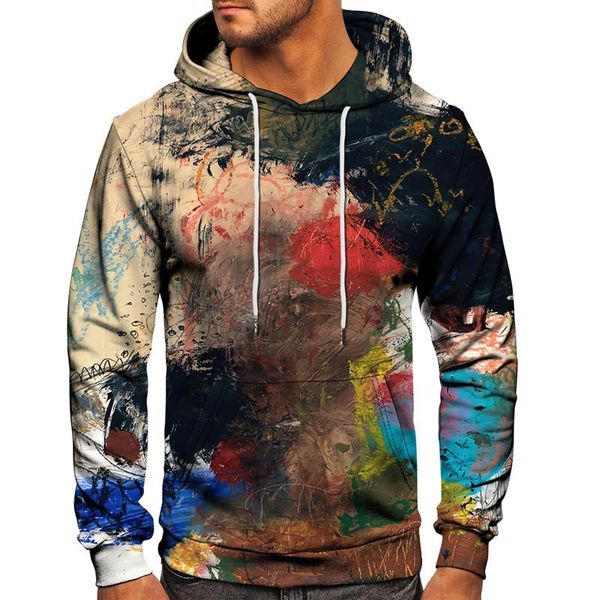 men's hoodies & sweatshirts 2021 color hand-painted 3d printing autumn and women's sweatshirt loose fashion casual s-6xl, Black
men's hoodies & sweatshirts 2021 color hand-painted 3d printing autumn and women's sweatshirt loose fashion casual s-6xl, Black
