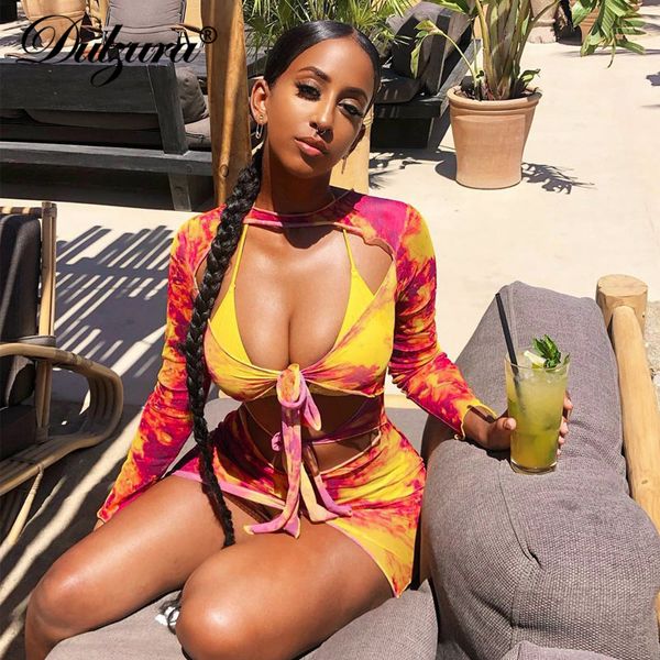 dulzura tie dye women mesh mini dress sheer see through hollow out bow tie bandage long sleeve bodycon streetwear club, Black;white
dulzura tie dye women mesh mini dress sheer see through hollow out bow tie bandage long sleeve bodycon streetwear club, Black;white