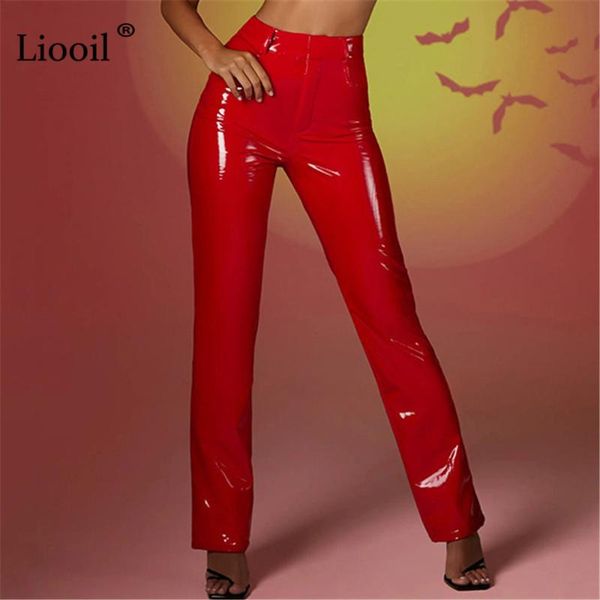 women's pants & capris bright faux pu leather skinny straight leg women high waist slacks black red trousers with pockets streetwear se, Black;white
women's pants & capris bright faux pu leather skinny straight leg women high waist slacks black red trousers with pockets streetwear se, Black;white