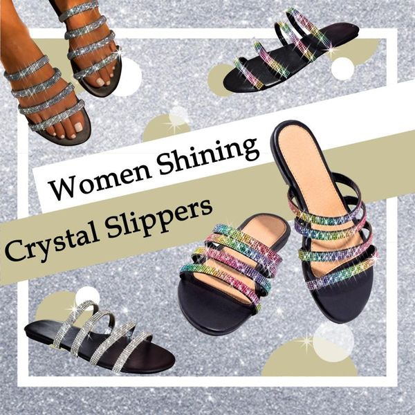 rainbow crystal slip on slipper woman shoes summer flat round toe slippers women's footwear zapatos de mujer, Black
rainbow crystal slip on slipper woman shoes summer flat round toe slippers women's footwear zapatos de mujer, Black