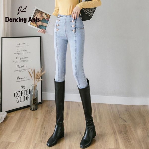 women's jeans woman pencil skinny high waist pants korean office lady double breasted denim ankle-length 2021 spring autumn, Blue
women's jeans woman pencil skinny high waist pants korean office lady double breasted denim ankle-length 2021 spring autumn, Blue