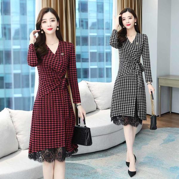 casual dresses women midi long sleeve plaid dress autumn spring runway 2021 elegant korean slim 4xl plus size office, Black;gray
casual dresses women midi long sleeve plaid dress autumn spring runway 2021 elegant korean slim 4xl plus size office, Black;gray