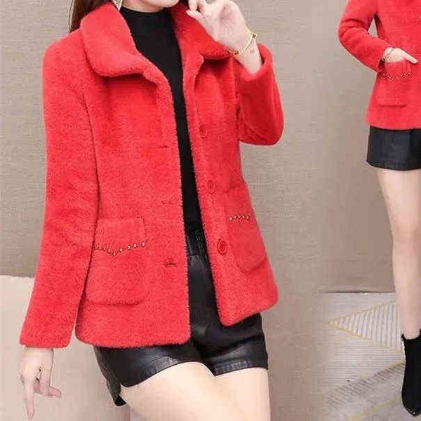 mink coat women's short 2021 winter wool thickened plush age reducing fashion, Black
mink coat women's short 2021 winter wool thickened plush age reducing fashion, Black