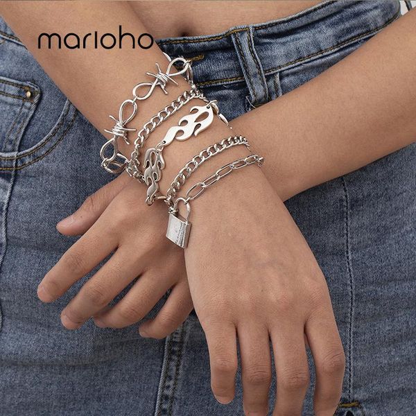 marioho punk style exaggerated alloy bracelet female multi- lock-shaped trendy cool all-match set jewelry link, chain, Black
marioho punk style exaggerated alloy bracelet female multi- lock-shaped trendy cool all-match set jewelry link, chain, Black