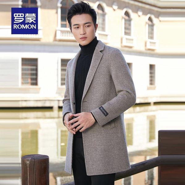 men's wool & blends romon 2021 winter coat casual double-sided slim all-match 6d0268281, Black
men's wool & blends romon 2021 winter coat casual double-sided slim all-match 6d0268281, Black