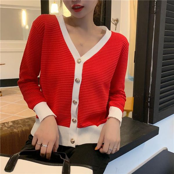 women's knits & tees sweters for women cardigan womens knitted long sleeve v-neck colorblock woman sweaters cardigans patchwork 2021, White
women's knits & tees sweters for women cardigan womens knitted long sleeve v-neck colorblock woman sweaters cardigans patchwork 2021, White