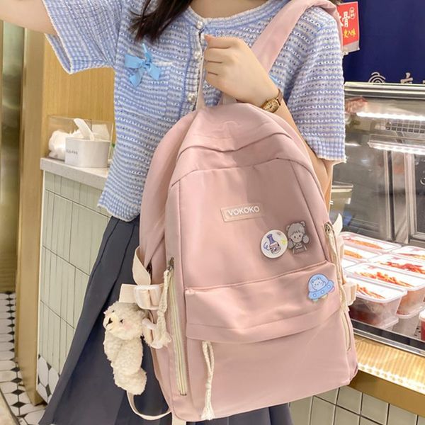 school bags est solid color nylon backpack bag book bagpack girls teenage female casual travel pink large college bolsa mochila mujer
school bags est solid color nylon backpack bag book bagpack girls teenage female casual travel pink large college bolsa mochila mujer