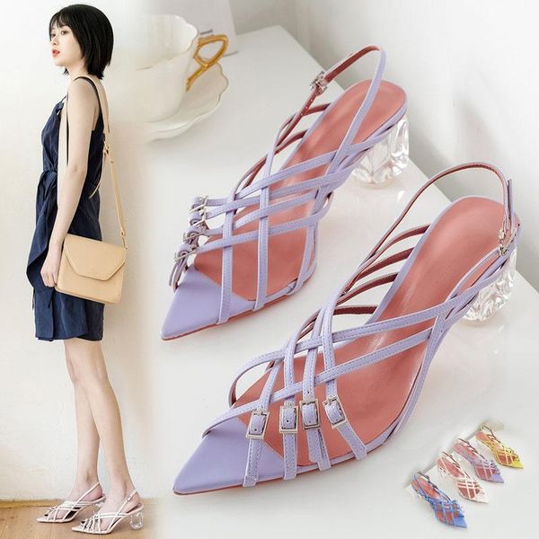sandals woman summer fashion hollowsandals pu pointed toe crystal chunky heel slingback shoes wedding rome handmade buckle strap, Black
sandals woman summer fashion hollowsandals pu pointed toe crystal chunky heel slingback shoes wedding rome handmade buckle strap, Black
