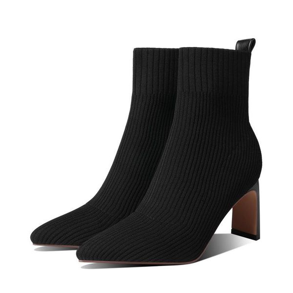 boots brand design knitting .5 cm block heel summer women pointed toe shoes woman spring female ankle, Black
boots brand design knitting .5 cm block heel summer women pointed toe shoes woman spring female ankle, Black