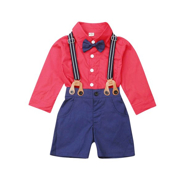 2pieces toddler kids baby boys clothes gentleman shirt + suspender shorts casual clothes outfits set, White
2pieces toddler kids baby boys clothes gentleman shirt + suspender shorts casual clothes outfits set, White