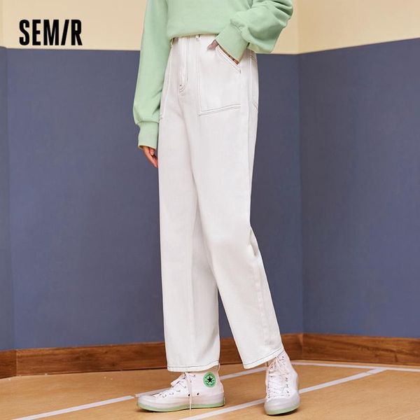 women's jeans semir women autumn 2021 white straight pants mid-low waist design sense open-line black, Blue
women's jeans semir women autumn 2021 white straight pants mid-low waist design sense open-line black, Blue