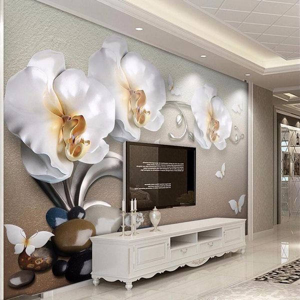 papel de parede custom po self-adhesive wallpaper mural 3d luxury golden jewelry phalaenopsis tv backdrop for walls wallpapers
papel de parede custom po self-adhesive wallpaper mural 3d luxury golden jewelry phalaenopsis tv backdrop for walls wallpapers