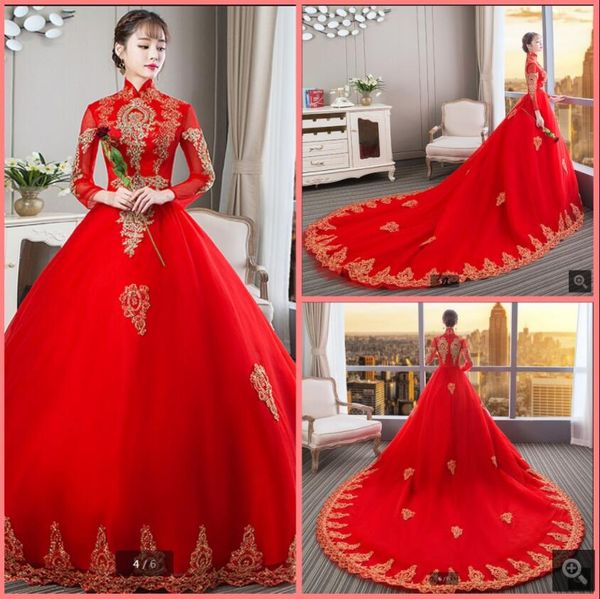 robe de soiree red tulle ball gown wedding dress vintage long sleeve appliques beaded sequins bridal gowns dubai arabic muslim women princes, White
robe de soiree red tulle ball gown wedding dress vintage long sleeve appliques beaded sequins bridal gowns dubai arabic muslim women princes, White