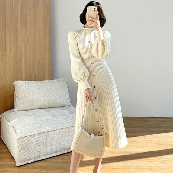 women's sweaters women korean knitted dress turtleneck elastic slim high waist dresses 2021 autumn casual puff long sleeve sweater, White;black
women's sweaters women korean knitted dress turtleneck elastic slim high waist dresses 2021 autumn casual puff long sleeve sweater, White;black
