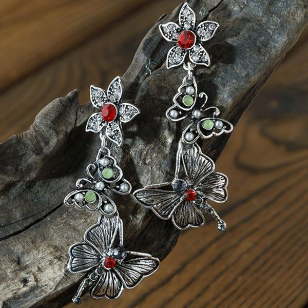 dangle & chandelier vintage insect dragonfly butterfly flower pendant earrings trendy green red stone rhinestone inlaid drop for women, Silver
dangle & chandelier vintage insect dragonfly butterfly flower pendant earrings trendy green red stone rhinestone inlaid drop for women, Silver
