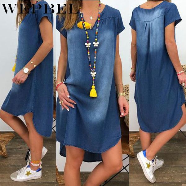 ethnic clothing wepbel plus size fashion summer denim dress ladies short sleeve v neck loose midi women jeans dresses, Red
ethnic clothing wepbel plus size fashion summer denim dress ladies short sleeve v neck loose midi women jeans dresses, Red