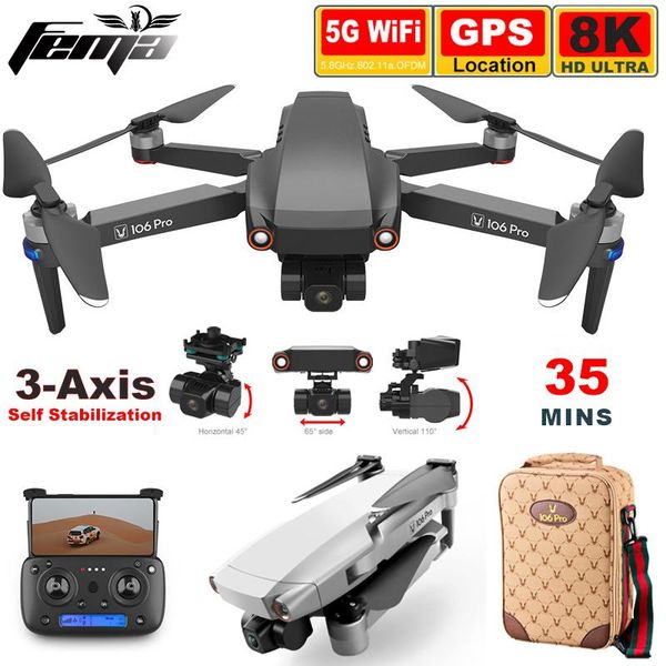 drones fema eis self stabilization 8k camera drone gps 35min 5g fpv 1.5km brushless 106pro 3-axis gimbal dron 4k professional
drones fema eis self stabilization 8k camera drone gps 35min 5g fpv 1.5km brushless 106pro 3-axis gimbal dron 4k professional