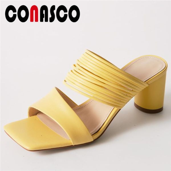 dress shoes conasco women sandals summer genuine leather high heels slippers fashion narrow band pumps casual woman, Black
dress shoes conasco women sandals summer genuine leather high heels slippers fashion narrow band pumps casual woman, Black