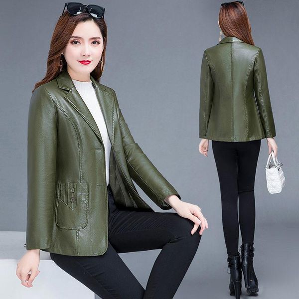 women's leather & faux autumn women pu jacket fashion solid color long sleeve motor coats female slim biker jackets coat x600, Black
women's leather & faux autumn women pu jacket fashion solid color long sleeve motor coats female slim biker jackets coat x600, Black