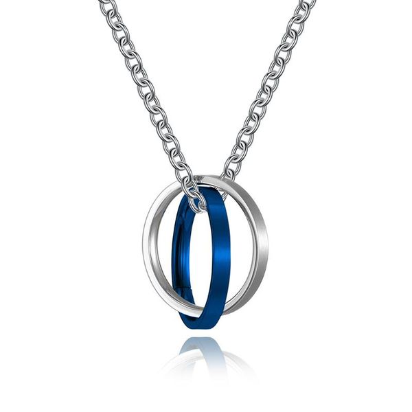 chains fashion geometry 2-color circle pendant necklace stainless steel blue black rose gold couple women men's party jewelry, Silver
chains fashion geometry 2-color circle pendant necklace stainless steel blue black rose gold couple women men's party jewelry, Silver
