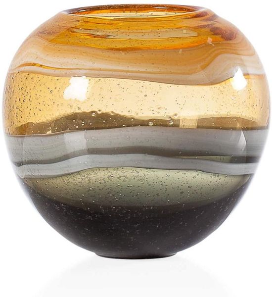 handmade swirl glass sphere vase for home decor living room centerpiece & office vases
handmade swirl glass sphere vase for home decor living room centerpiece & office vases