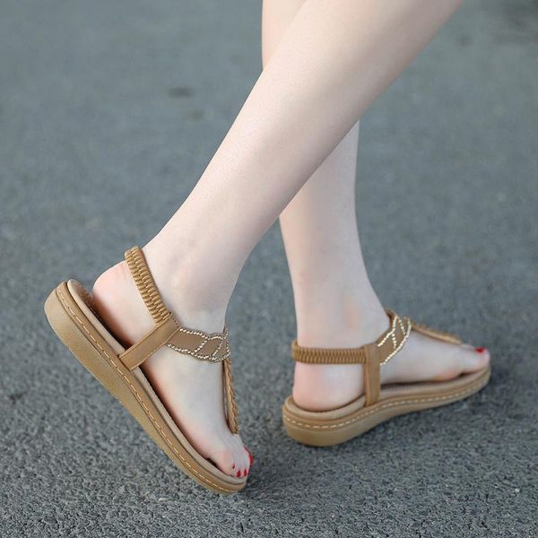women's sandals fashion clip-toe open-toe rhinestone elastic band flat 2021 large size, Black
women's sandals fashion clip-toe open-toe rhinestone elastic band flat 2021 large size, Black