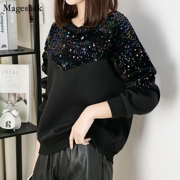 loose plus size pullover sweatshirt women autumn winter crewneck jacket sequins solid long sleeve sweatshirts 12471 women's hoodies &, Black
loose plus size pullover sweatshirt women autumn winter crewneck jacket sequins solid long sleeve sweatshirts 12471 women's hoodies &, Black