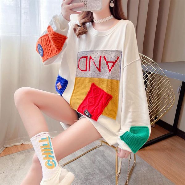 women's hoodies & sweatshirts fashion autumn wool applique sweatshirt casual o-neck loose warm fleece pullover uniform, Black
women's hoodies & sweatshirts fashion autumn wool applique sweatshirt casual o-neck loose warm fleece pullover uniform, Black
