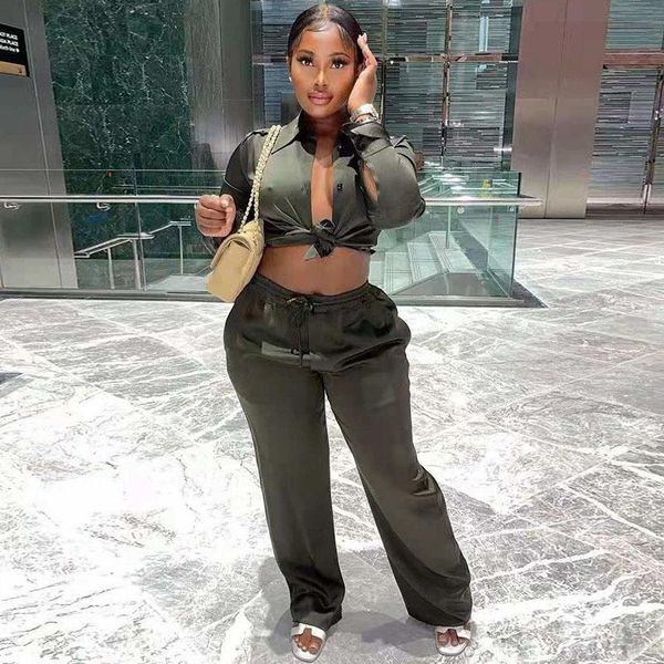 women's two piece pants set button up crop lace fall outfits for women y2k clothing streetwear club matching sets, White
women's two piece pants set button up crop lace fall outfits for women y2k clothing streetwear club matching sets, White