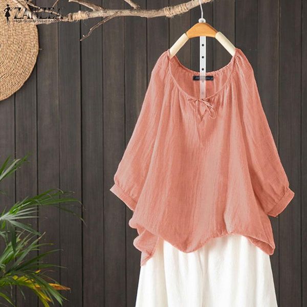 women's blouses & shirts women casual solid blouse female 3/4 sleeve vintage o neck shirt 2022 retro baggy summer loose blusas, White
women's blouses & shirts women casual solid blouse female 3/4 sleeve vintage o neck shirt 2022 retro baggy summer loose blusas, White