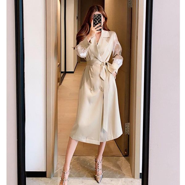 women's trench coats windbreaker solid autumn coat slim long button sashes sleeve 2021, Tan;black
women's trench coats windbreaker solid autumn coat slim long button sashes sleeve 2021, Tan;black