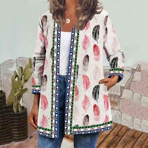 women's jackets jacket coat women autumn winter leisure retro feather printing loose long sleeve cardigan outerwear chic top, Black;brown
women's jackets jacket coat women autumn winter leisure retro feather printing loose long sleeve cardigan outerwear chic top, Black;brown