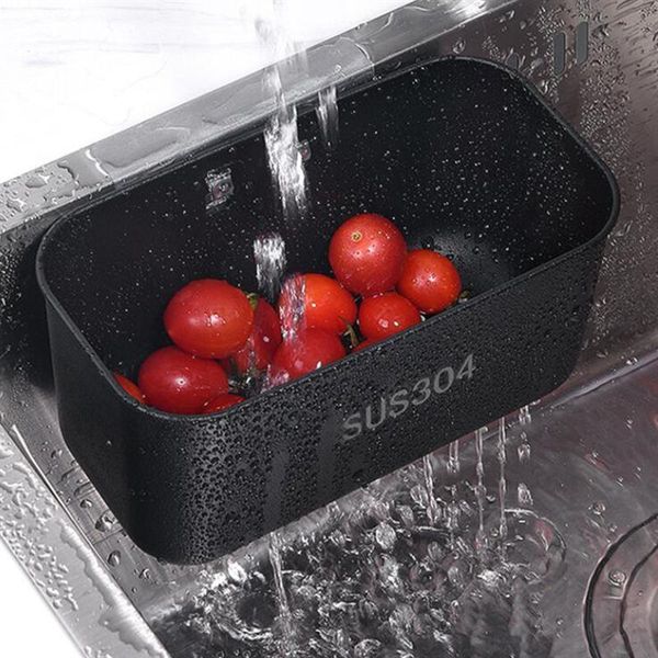 storage baskets stainless steel sink draining basket rack with suction cup
