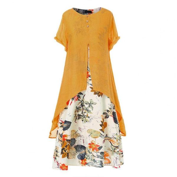 casual dresses women dress floral print breathable linen blend pacthwork long for holiday, Black;gray
casual dresses women dress floral print breathable linen blend pacthwork long for holiday, Black;gray